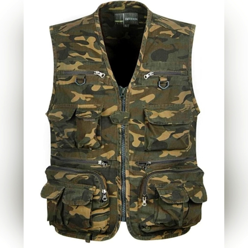 Camouflage tactical/fishing/hunting vest
